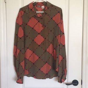 Epic New York Women’s 100% silk long sleeve blouse